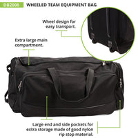 Wheeled Team Equipment Bag - Youth Sports Products