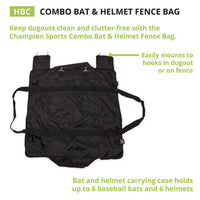 Combo Bat & Helmet Fence Bag - Youth Sports Products