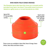 Champion Sports Mini Field Cone Set - Youth Sports Products