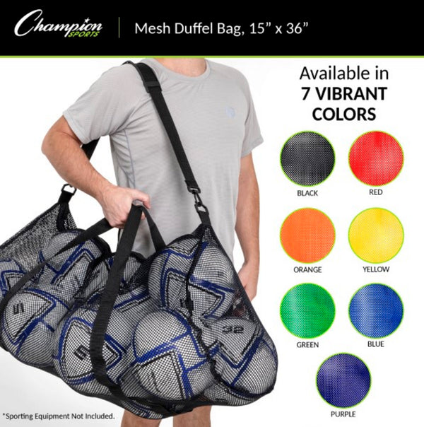 Mesh Duffel Bag with Shoulder Strap - Youth Sports Products