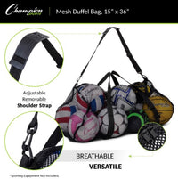 Mesh Duffel Bag with Shoulder Strap - Youth Sports Products