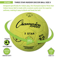 3 Star Indoor Soccer Ball - Youth Sports Products