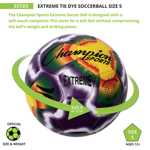 Extreme Tie-Dye Soccer Ball - Youth Sports Products