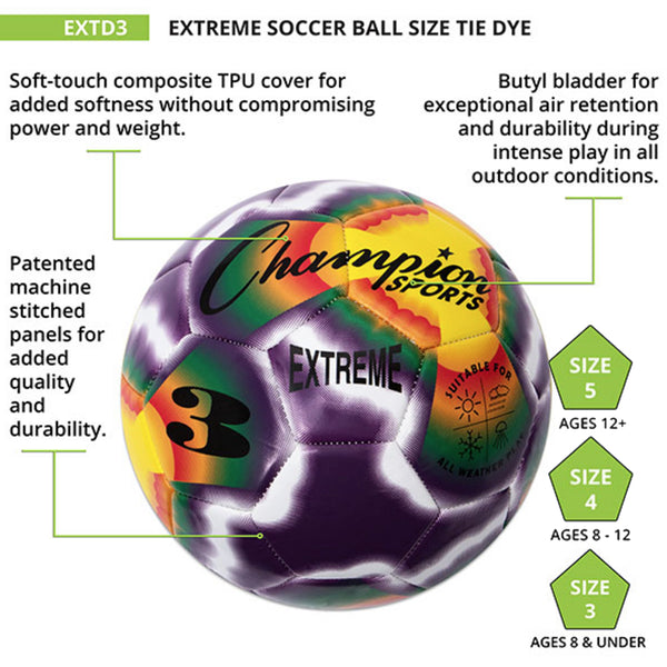 Extreme Tie-Dye Soccer Ball - Youth Sports Products