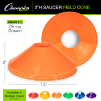 Champion Sports 2" Saucer Field Cone - Youth Sports Products