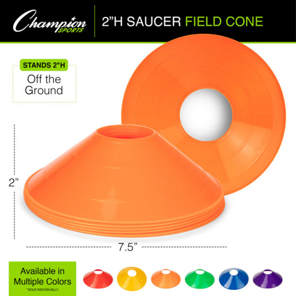 Champion Sports 2" Saucer Field Cone - Youth Sports Products