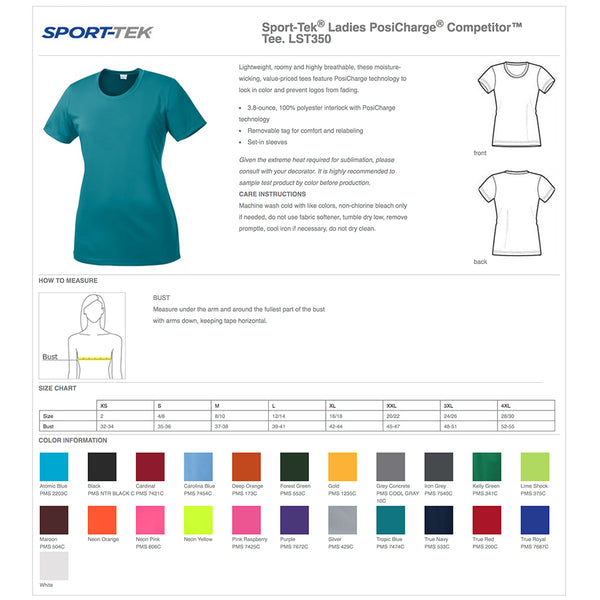 Sport-Tek Competitor Performance Crew T-shirt - Womens - Youth Sports Products