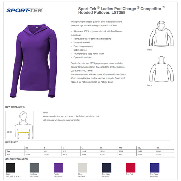 Sport-Tek Competitor Hooded Pullover - Womens - Youth Sports Products