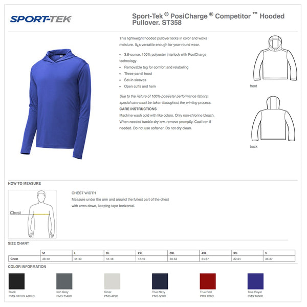 Sport-Tek Competitor Hooded Pullover - Adult - Youth Sports Products